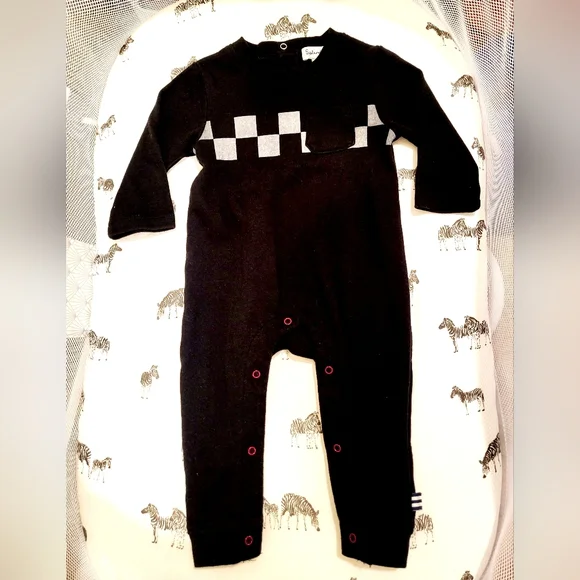 Splendid Black Checkered One Piece - Picture 1 of 2